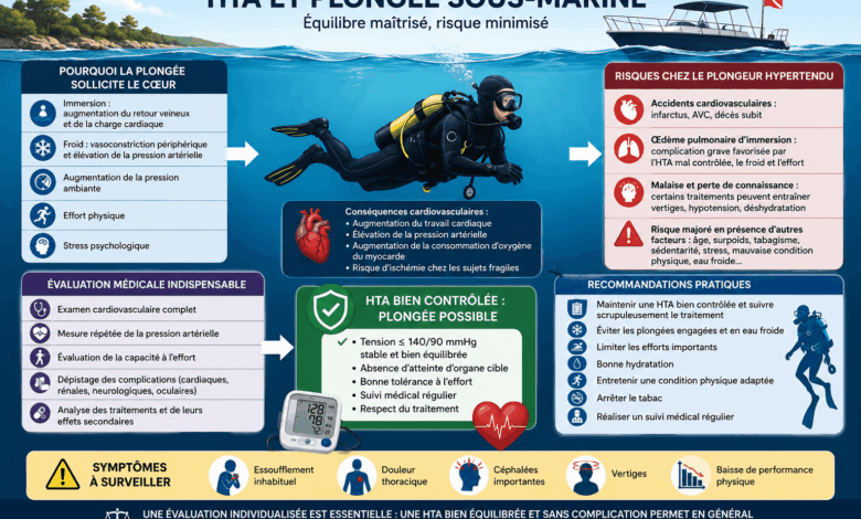 Hypertension artérielle et plongée sous-marine aptitude, risques et recommandations médicales
