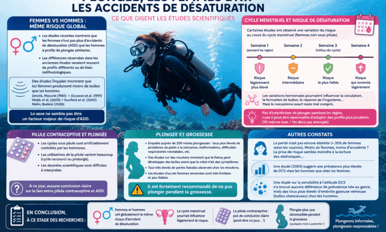 La plongée, les femmes et… les accidents de désaturation.