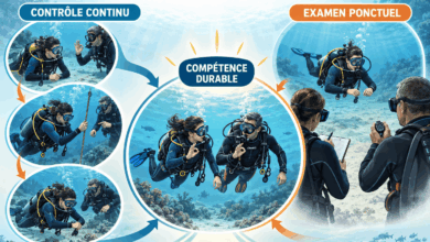 Évaluation en plongée contrôle continu ou examen ponctuel
