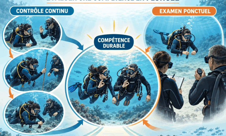 Évaluation en plongée contrôle continu ou examen ponctuel